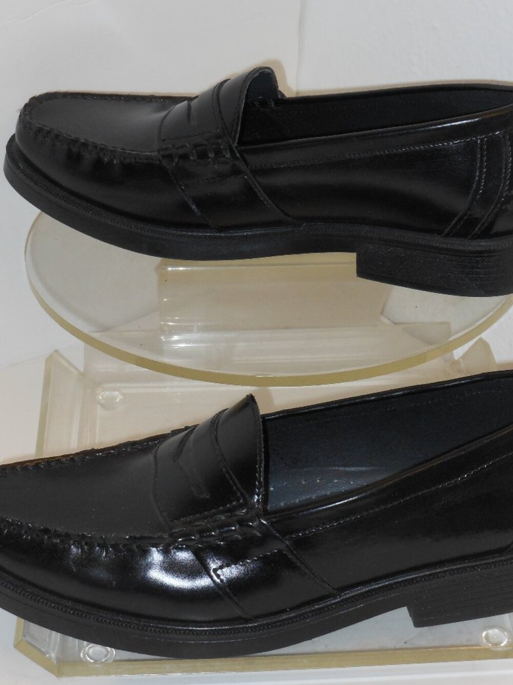 NUNN BUSH BLACK LEATHER MEN LOAFERS SIZE 10.5 D